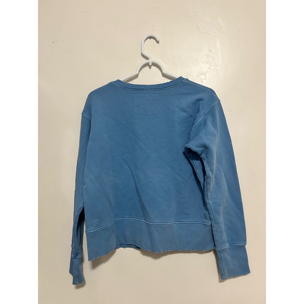 Frank & Eileen Tee Lab Blue Distressed French Terry Sweatshirt Medium USA Made - Picture 2 of 7